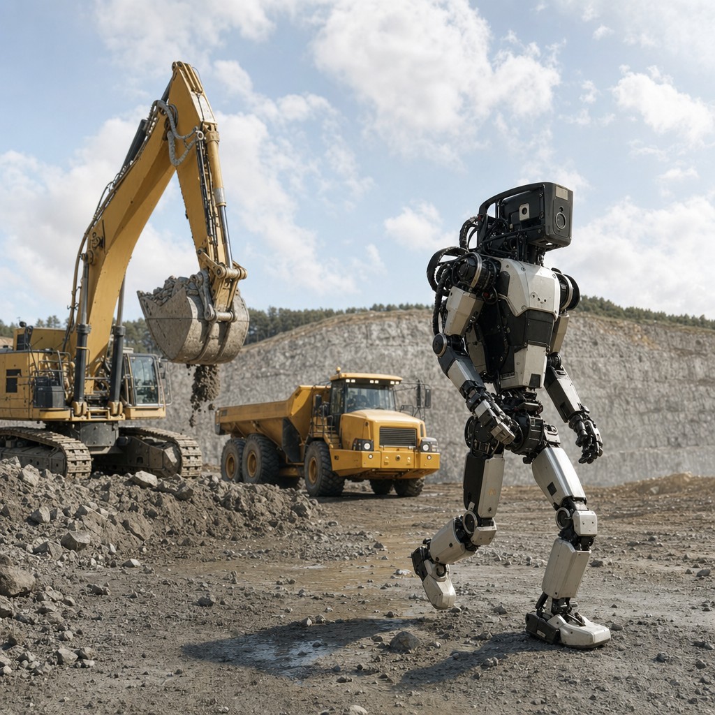 Foto del artículo: Excavadoras sin conductor, camiones autónomos y robots humanoides saltarines — la máquina autónoma ya no es una visión del futuro