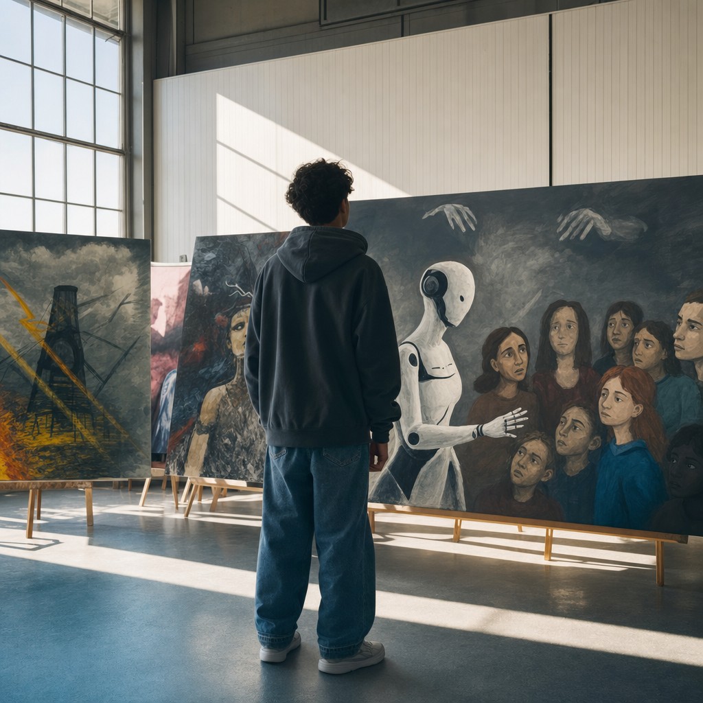 Foto del artículo: Crecieron con IA – ahora pintan su preocupación y sus preguntas hacia el futuro