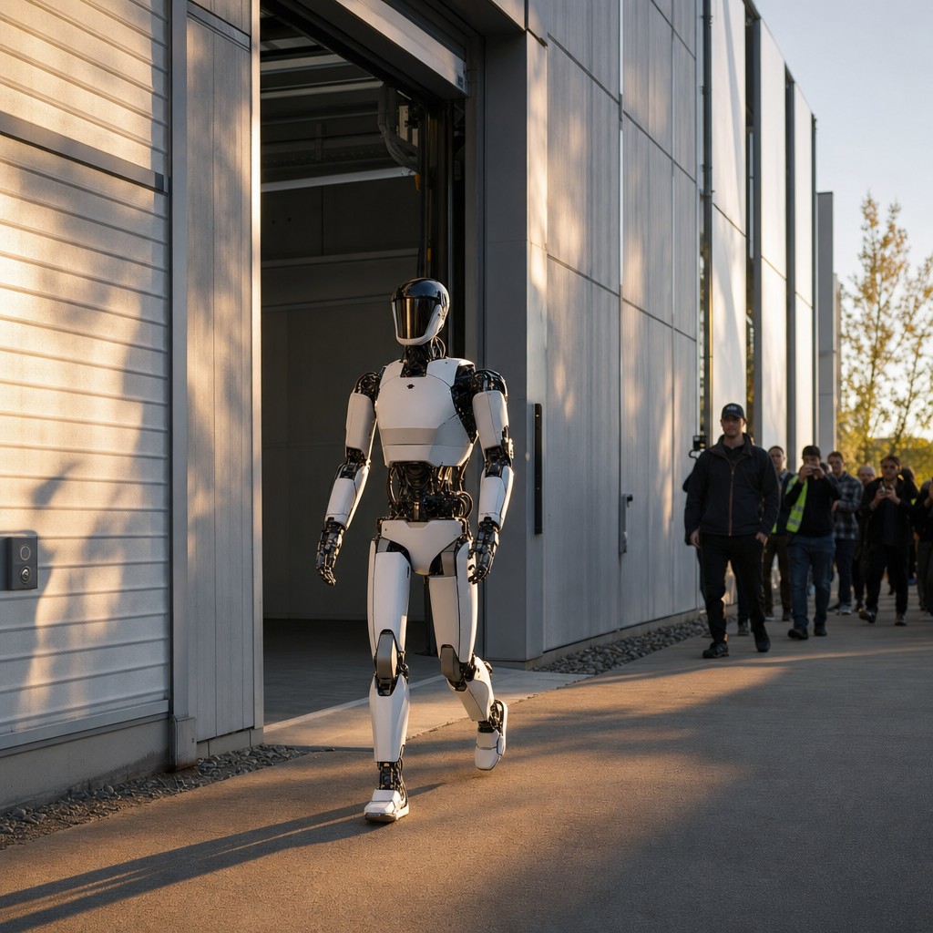 Foto del artículo: Por primera vez, un robot humanoide fabricado en serie abandonó la fábrica completamente por su propia cuenta