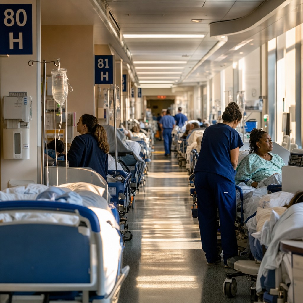 Foto para el artículo: Mientras que la IA recibe mil millones debería salvar la sanidad – pero nadie puede atender a 152 pacientes en 61 habitaciones