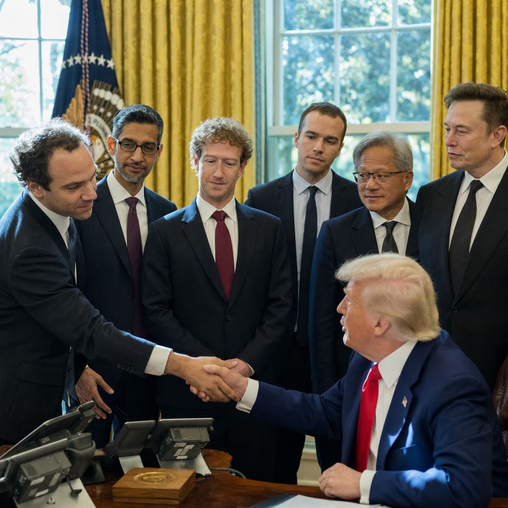 Foto del artículo: El apretón de manos de los gigantes tecnológicos no es suficiente – la investigación revela lo que los compromisos voluntarios sobre IA ocultan