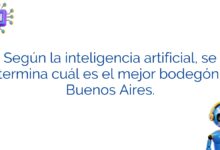 Según la inteligencia artificial, se determina cuál es el mejor bodegón de Buenos Aires.