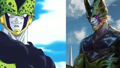 Crean una ilustracion realista de Cell de Dragon Ball