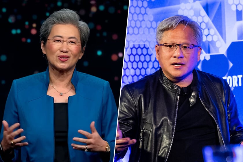 Jensen Huang y Lisa Su CEOs de las principales empresas