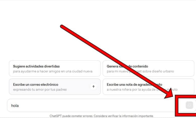 Problema en ChatGPT Solucion si no recibe tu mensaje