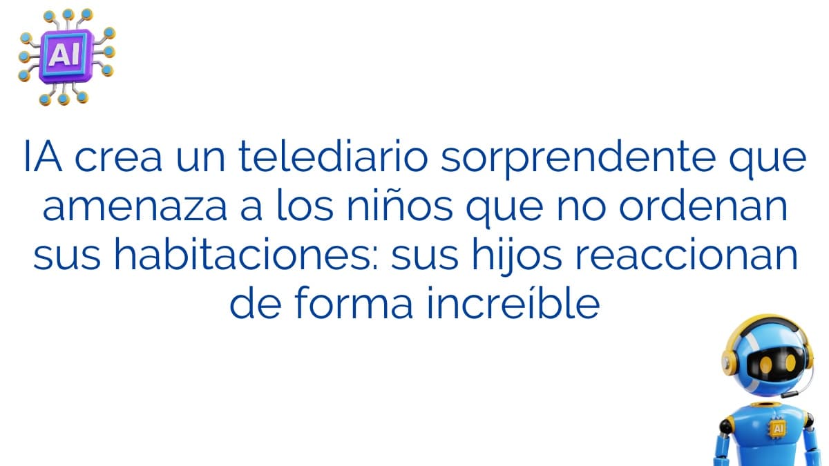 IA crea un telediario sorprendente que amenaza a los niños que no ordenan sus habitaciones: sus hijos reaccionan de forma increíble