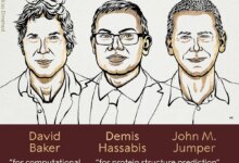 David Baker Demis Hassabis y John Jumper reciben el Nobel