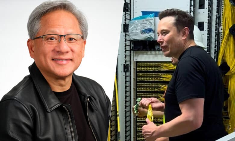 Jensen Huang impresionado afirma que Elon Musk logro instalar 100000